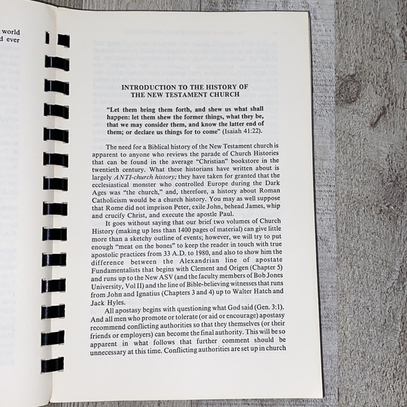 The history of the New Testament Church, volume one spiral bound vintage - Picture 8 of 11